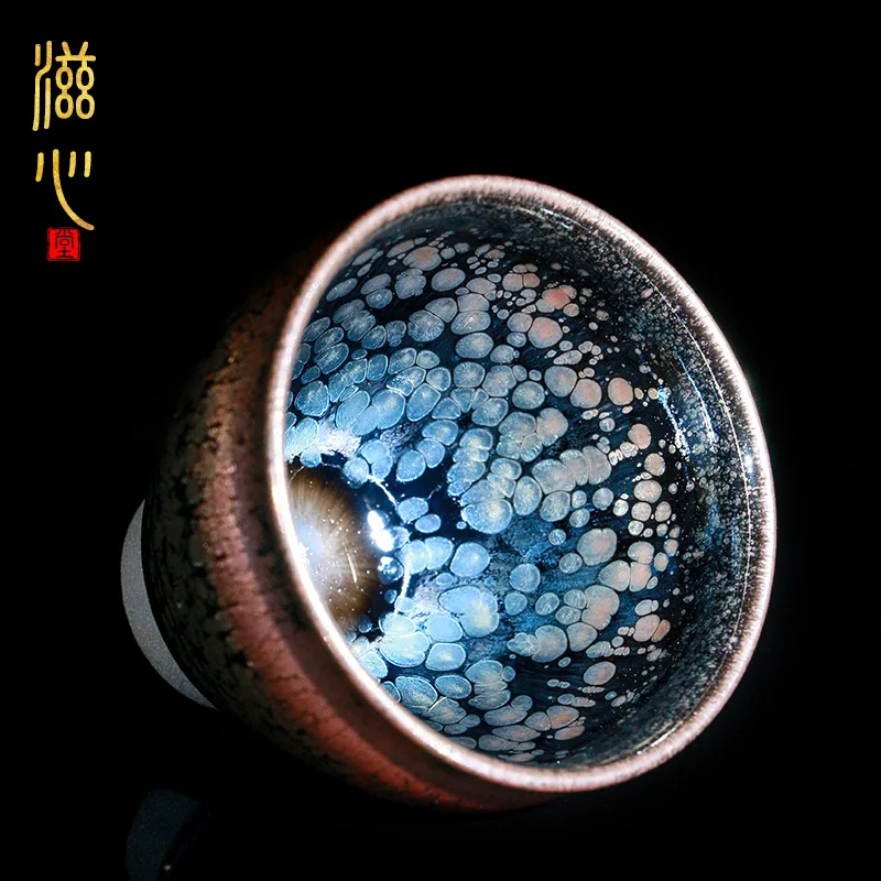 

High-End Zheng Yong Four Seasons Cup Jianyang Jianzhan Tea Oil Drops Temmoku Kung Fu Set Couple Cups