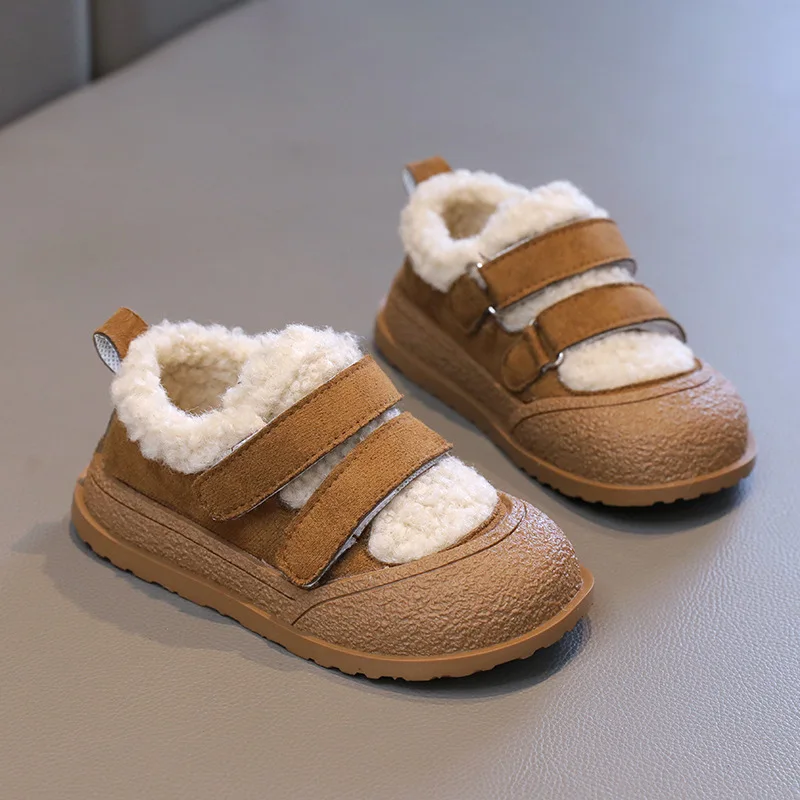 Chaussures chaudes en peluche pour bébé fille, bottes d\'hiver pour nouveau-né