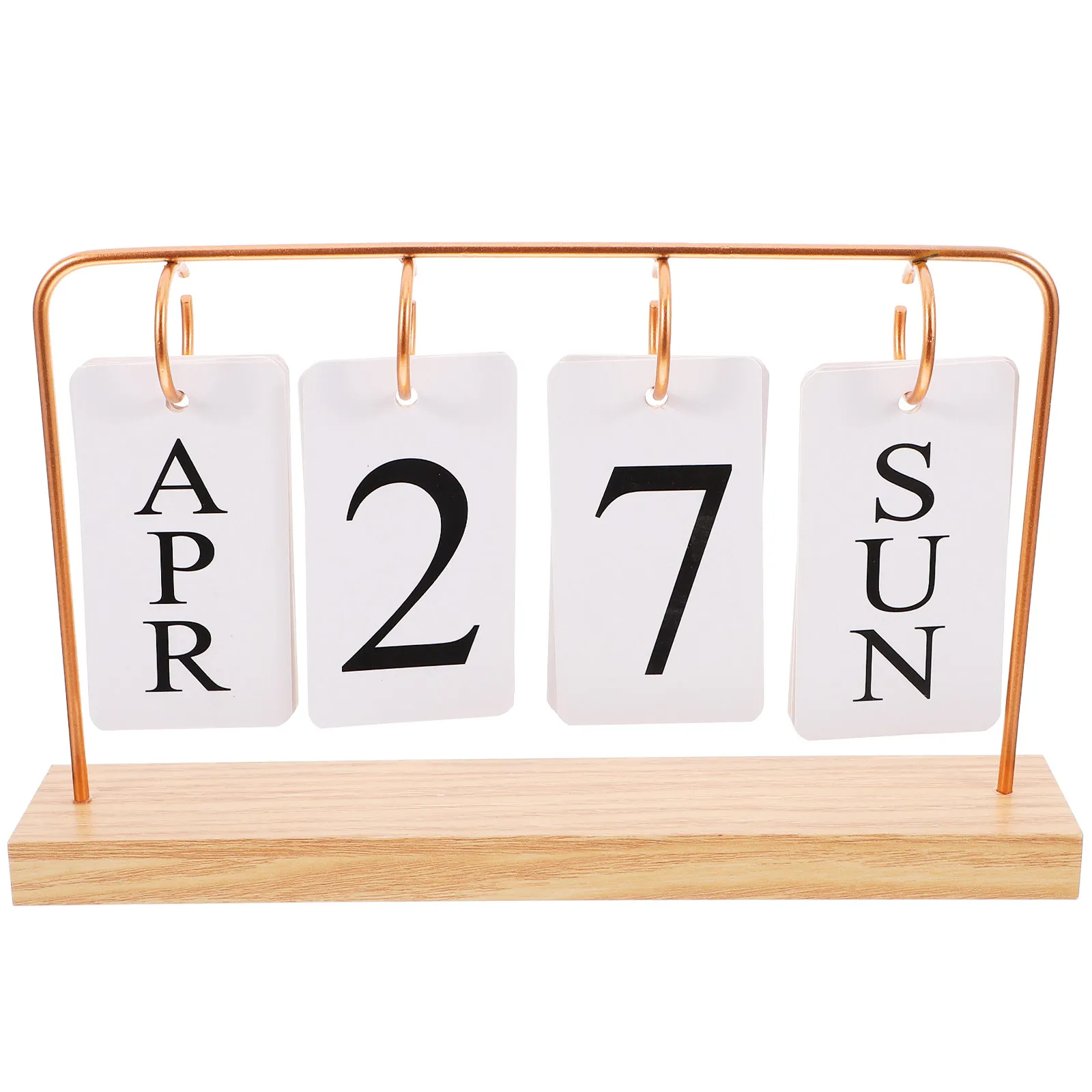 

Винтажный многоразовый настольный календарь-перевертыш с железной рамкой и деревянным основанием, ежедневный настольный календарь, украшение для дома и офиса