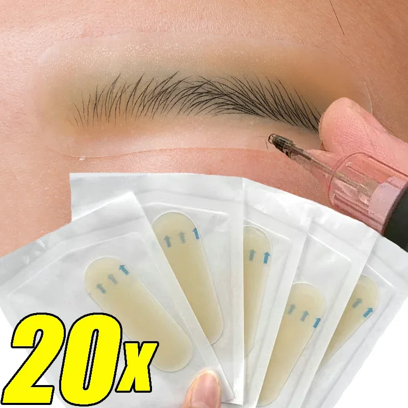 Brow Line Tattoo Transfer Stickers Real Operation Skin Print Practice Permanent Silicone Eye Brow Protection Training Supplies