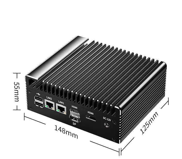 Topton Intel N150 N100 Fanless Mini PC 2x2.5G Nics 2*COM NVMe DDR4