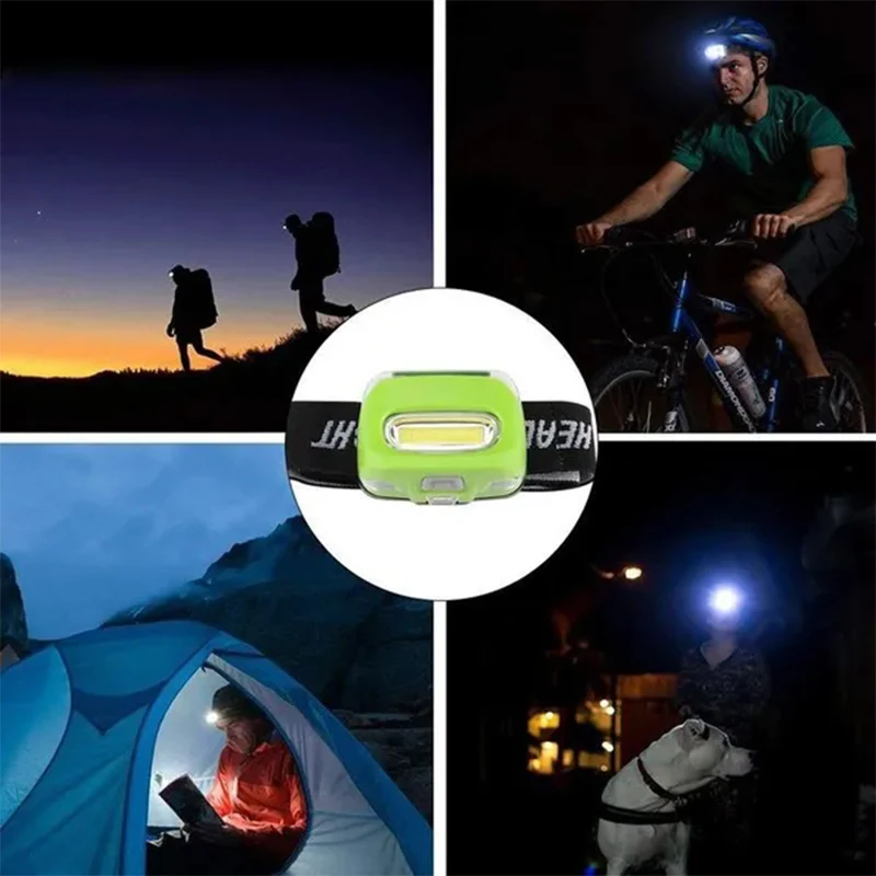 LED Headlamp Waterproof Headlight Mini Head Lamp 3 Modes Head Torch Portable Head Front Light Use AAA Battery