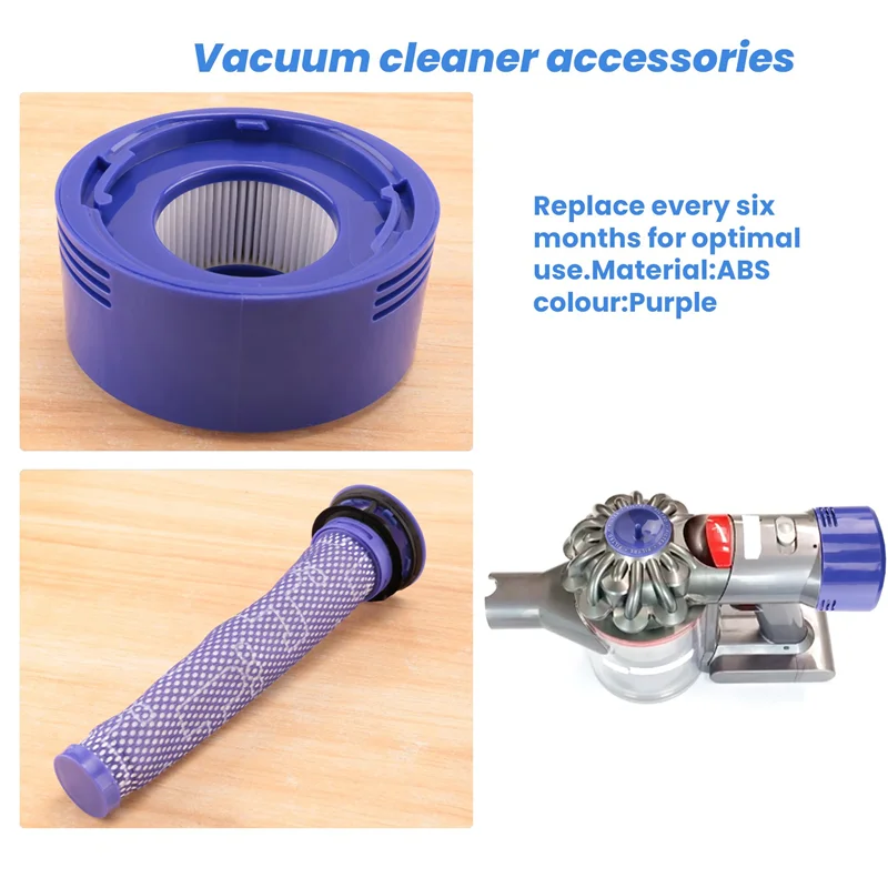 Предварительный фильтр ABBK + комплект постфильтров HEPA для беспроводного пылесоса Dyson V7, V8, сменный предварительный фильтр и постфильтр