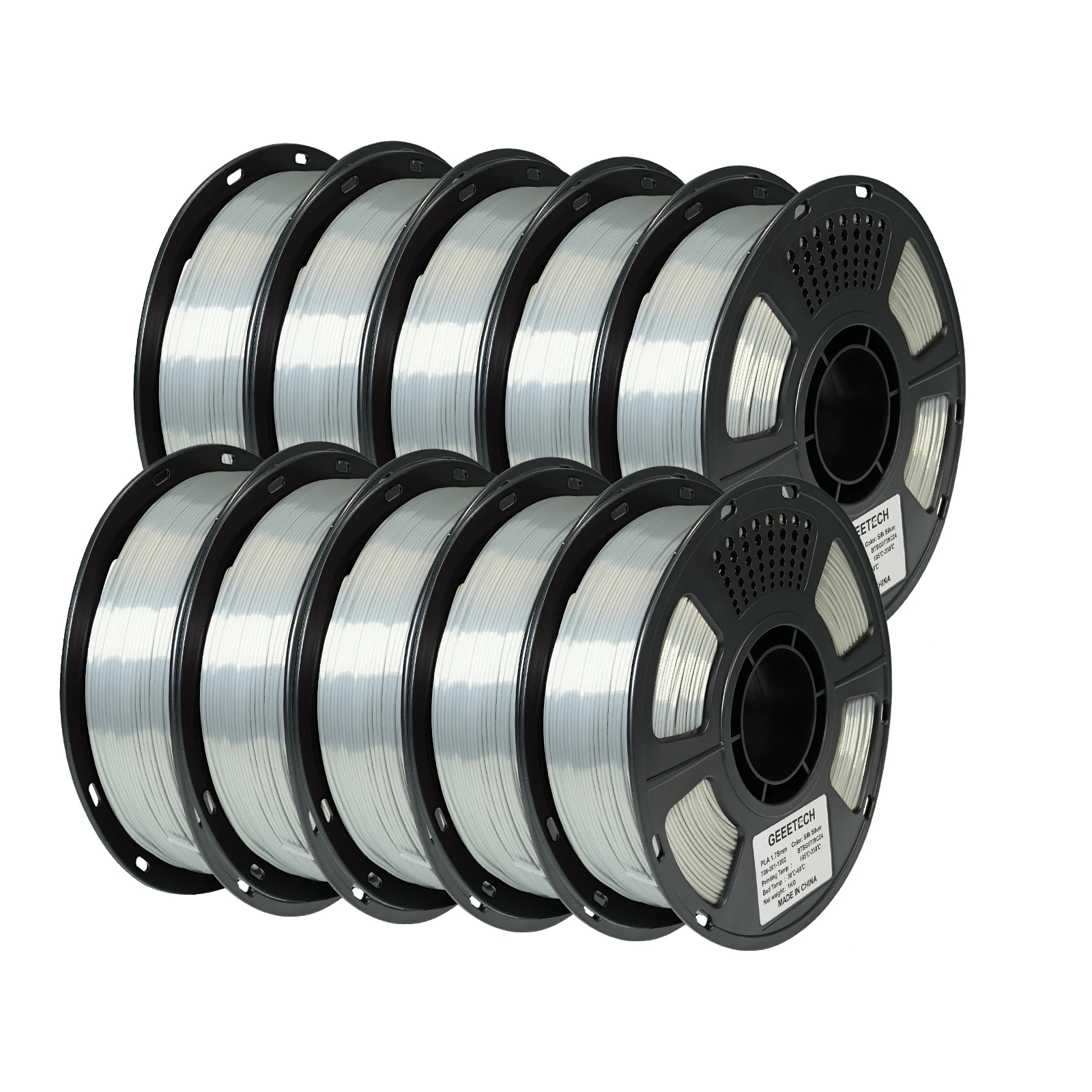 GEEETECH 10Kg In One Box Matte/PETG/Silk PLA/TPU/ABS+ 3D PLA Filament 1.75mm Spool Wire For 3D Printer Material,Safety