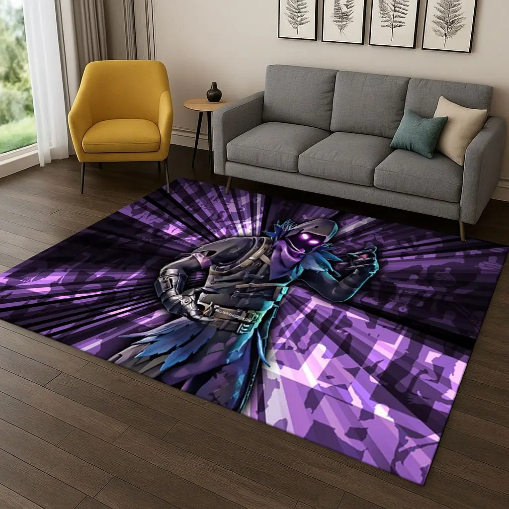 ثلاثية الأبعاد F-Fortnite لعبة الكرتون السجاد البساط لغرفة النوم غرفة المعيشة أريكة ممسحة ديكور المنزل ، أطفال منطقة اللعب البساط عدم الانزلاق هدية الكريسماس #2