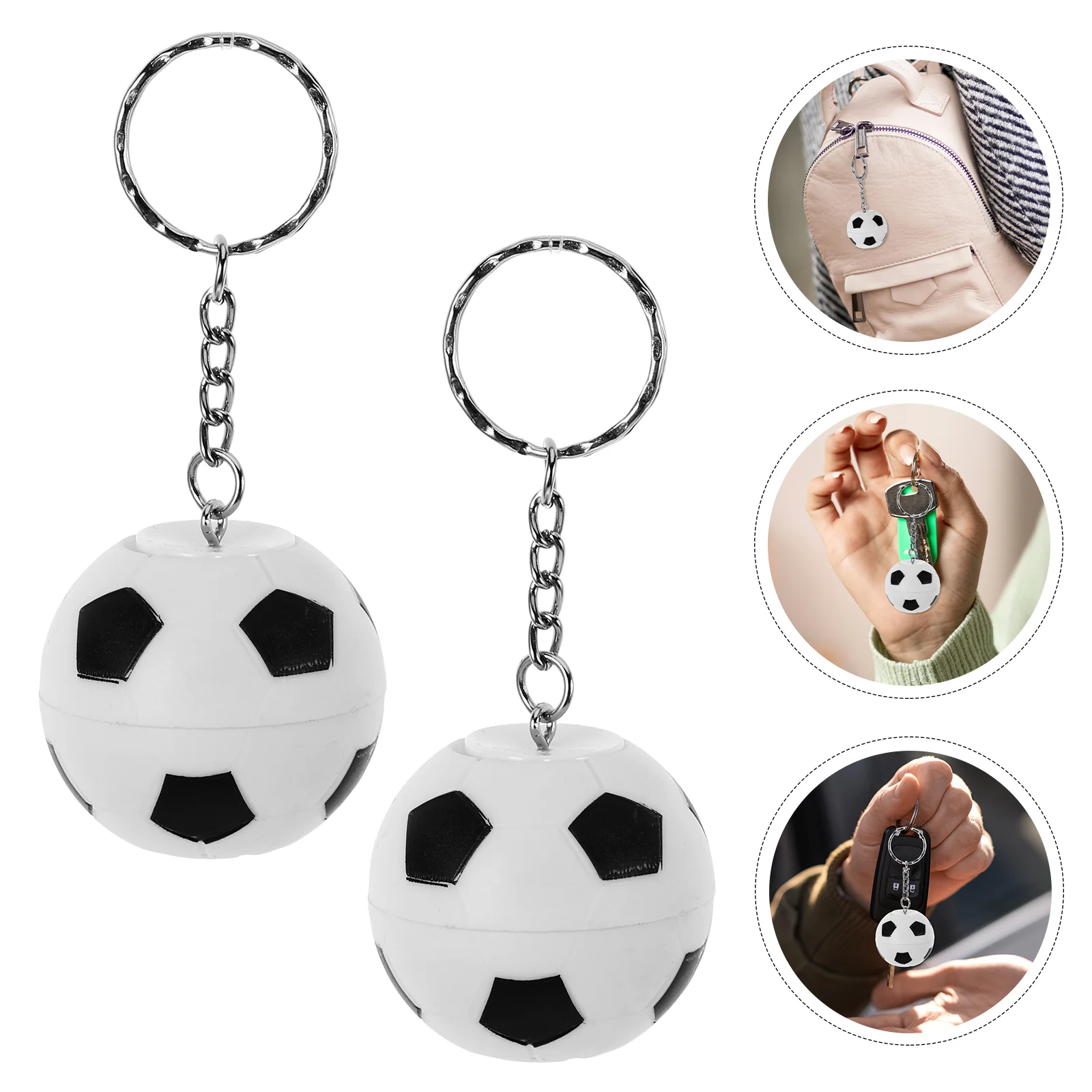 10 Pcs Football Keychain Cute Sports Keyring Keychains Car Gadgets Soccer Toys Keyrings Accessories