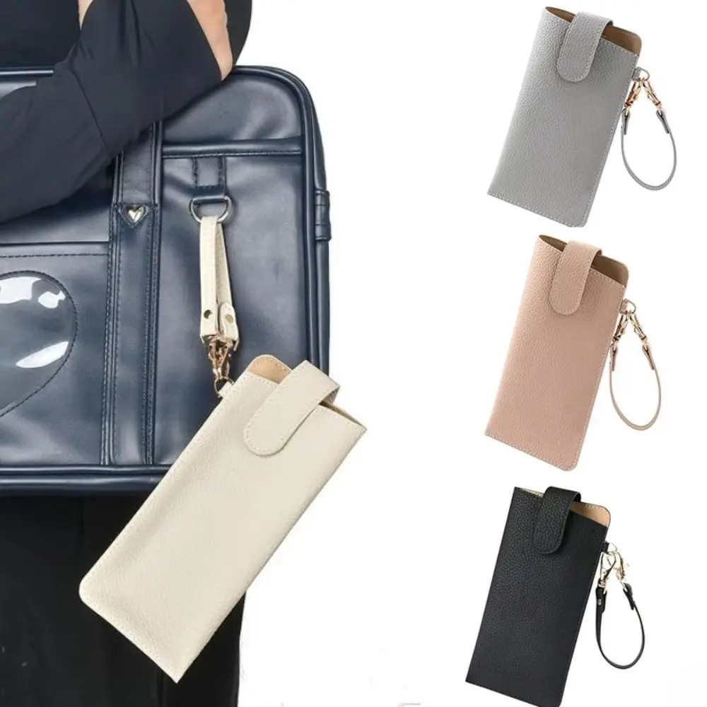 

Multifunctional Glasses Storage Bag Waterproof with Lanyard Leather Sunglasses Pouch Eyeglass Case Dustproof