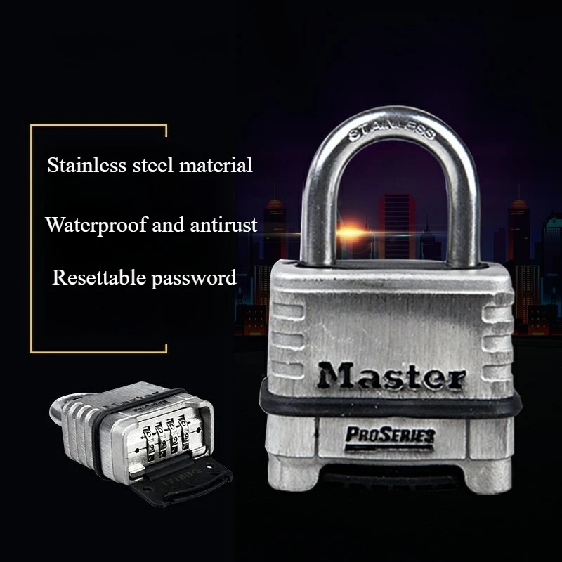 1174 Code lock stainless steel outdoor door waterproof and rust-proof anti-theft lock in warehouse