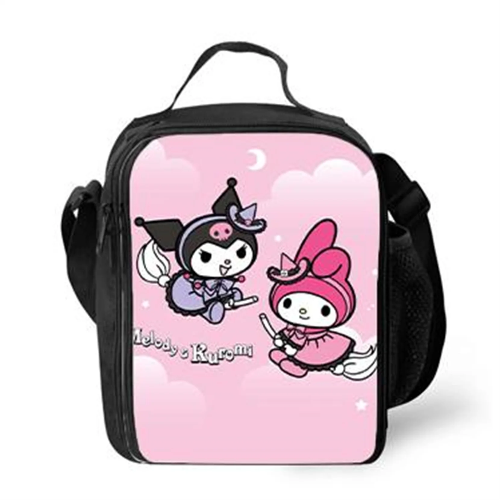 Cute Melody Graphic Lunch Bag Kids Back to School Cooler Bag-Lightweight Insulated Lunch Kit for Students