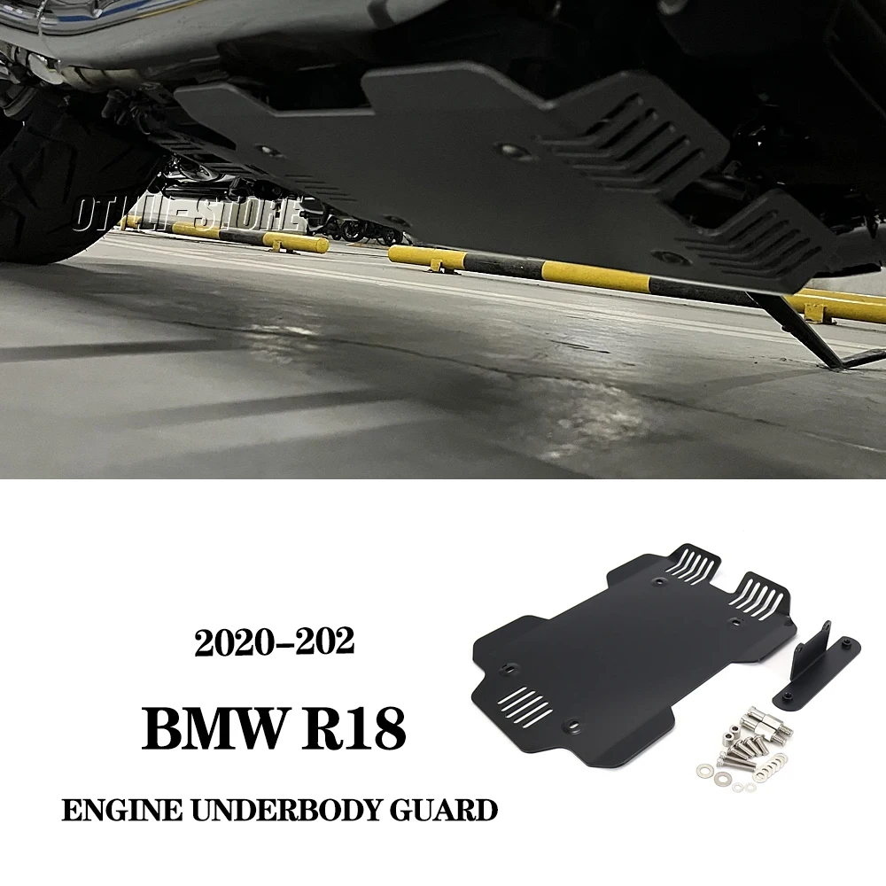 2020 2021 2022 2023 ملحقات الدراجات النارية هيكل المحرك حماية الحرس لوحة التزلج حامي لسيارات BMW R 18 R18 r18 الألومنيوم #1