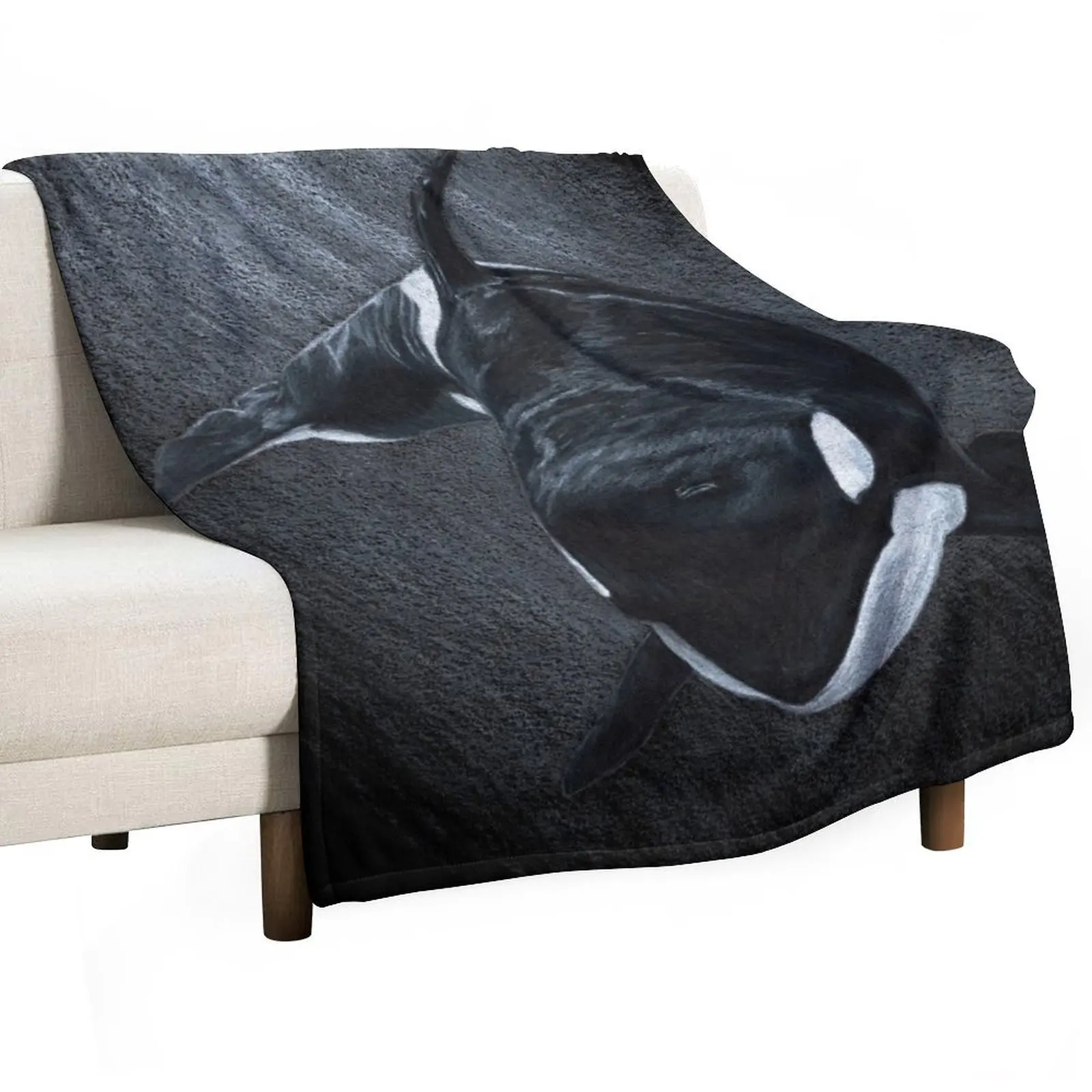 

White Whale - Orca Throw Blanket Air Conditioner Soft Blanket for Office Home