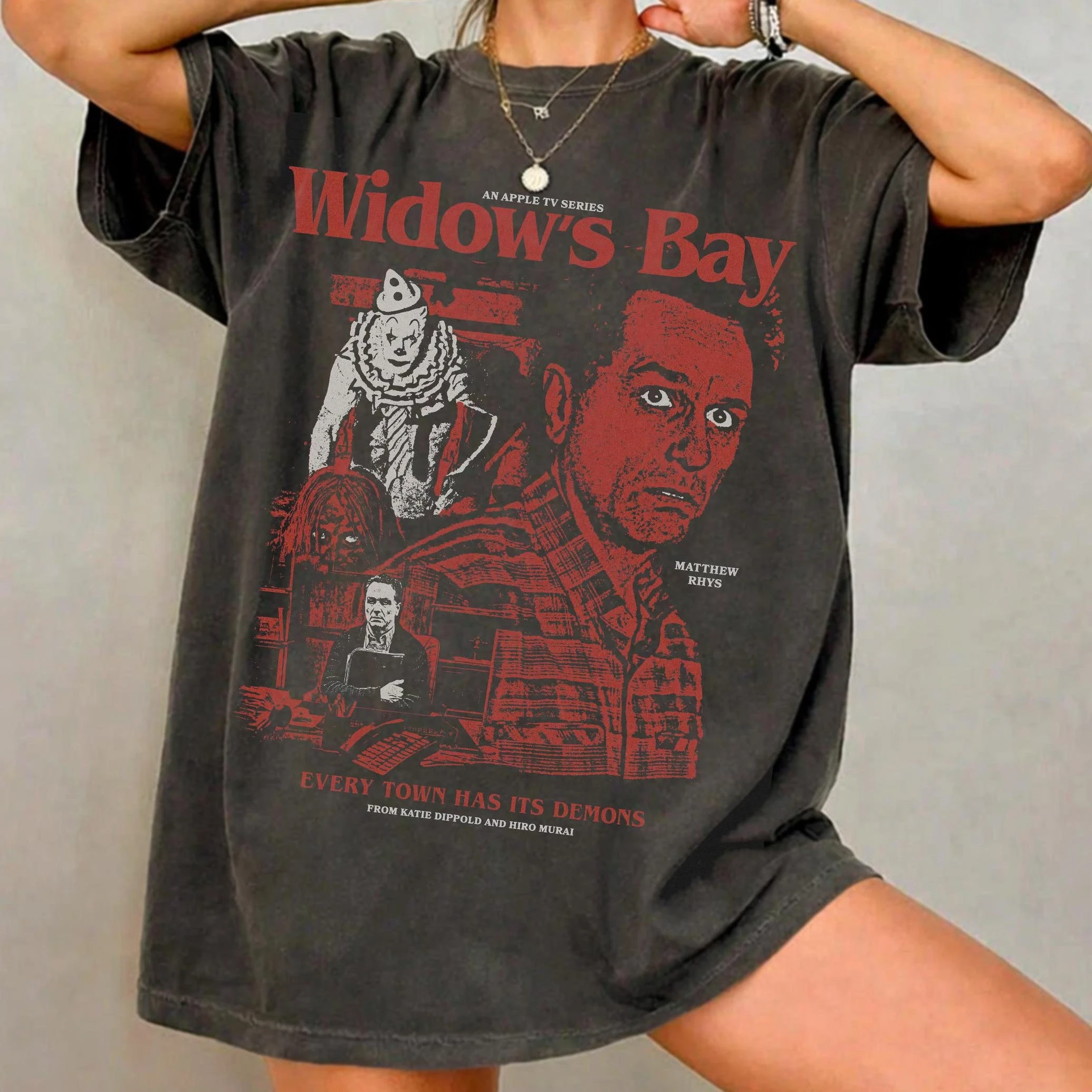 Greetings From Widow's Bay Two Sided Shirt, R Warren Homestead Museum Tee, Martha's Vineyard Mystery Town Graphic T Shirt