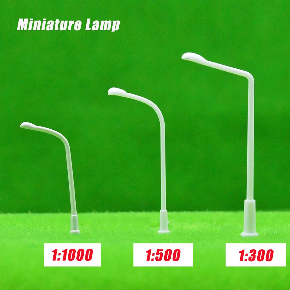 

100pcs Miniature Street Lamp Model1:300 1:500 1:1000 ABS Plastic Light for Diy Railway Train Layout/Sandtable Building/Diorama
