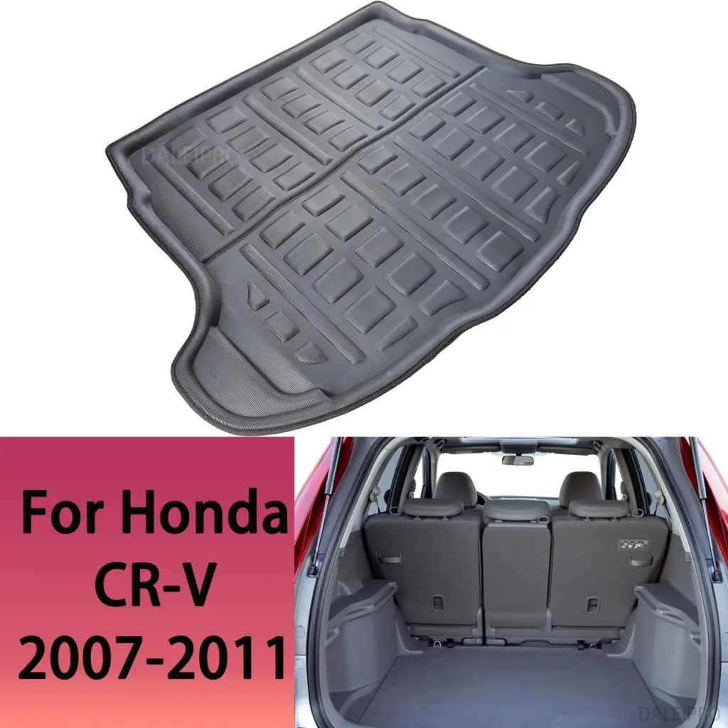 Car Rear Trunk Mat For Honda CRV CR-V 2007 2008 2009 2010 2011 Tailored Cargo Liner Boot Floor Tray Carpet Protector Mud Kick