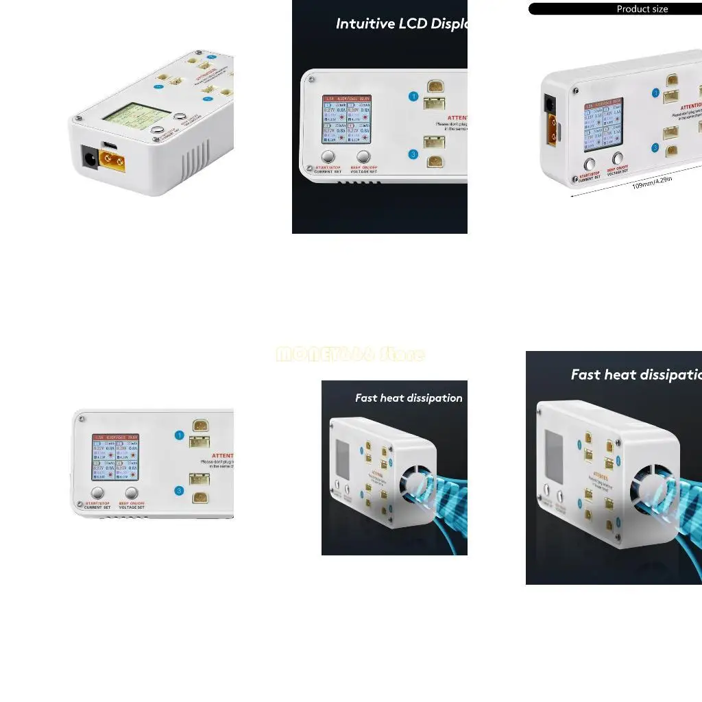 

F62C 4 Port 2S Lipos Balance Balance Balance Mode Mode Независимый канал ЖК -дисплей