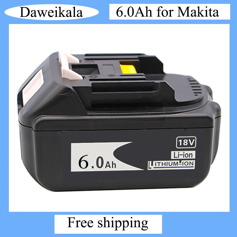 

Original BL1860 Rechargeable Battery 18 V 6000mAh Lithium ion for Makita 18v Battery BL1840 BL1850 BL1830 BL1860B+ 4A Charger O