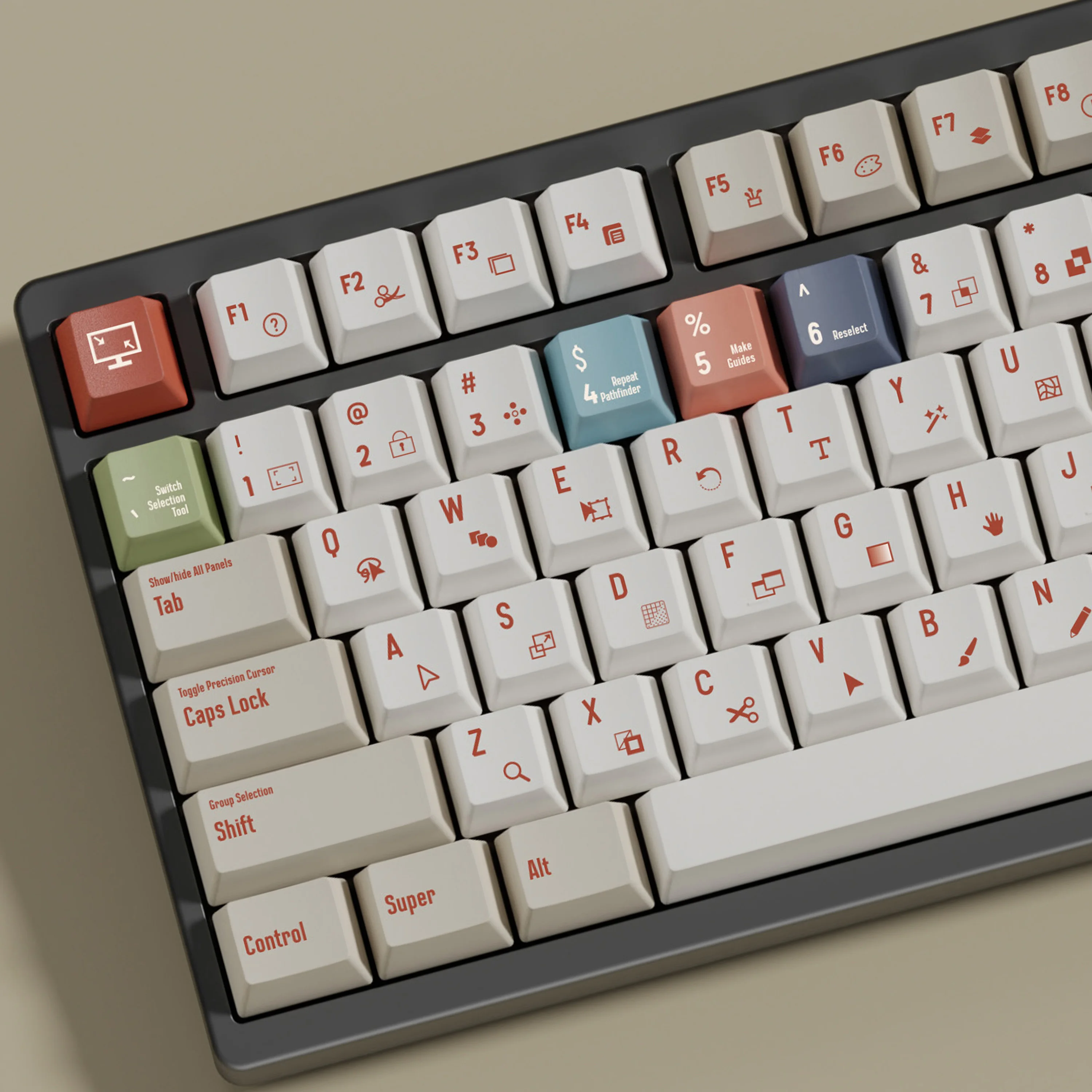 

A Full Set of AIer Themes Keycaps Dye-Sub Chreey Pbt Personalized Custom Mechanical Keyboard Keycaps Including 7U Fitter ALICE