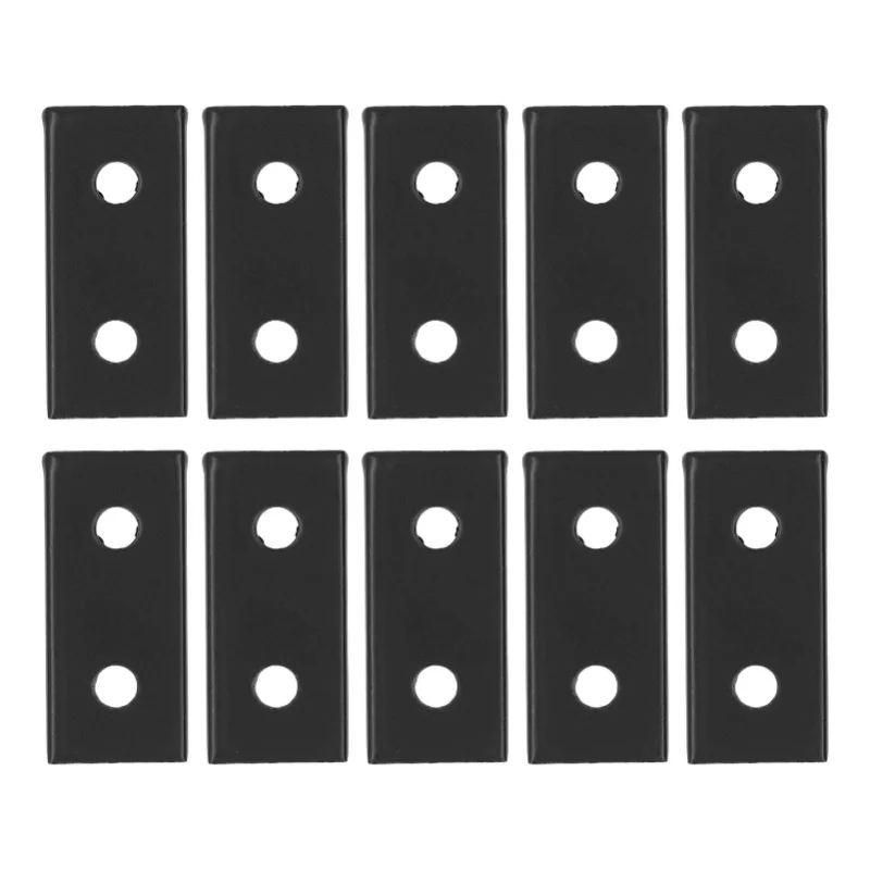 10PCS Flat Tie Plate Aluminum Alloy 2 Holes Rustproof Anti Corrosion Metal Fixing Bracket Connector For Table 1515