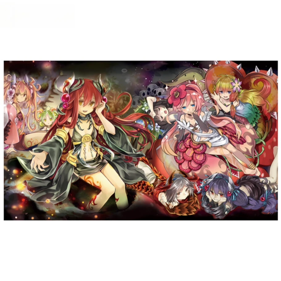 

Игровой коврик Yugioh Traptrix Dionaea Yu-Gi-Oh! TCG OCG Коллекционные карточные игры Коврик Duel Plate Резиновый коврик для карт Коврик для мыши