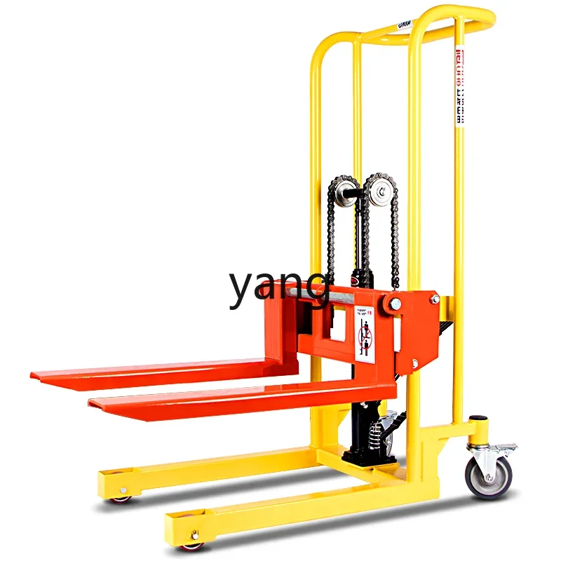 

LMMlightweight small stacker forklift manual hydraulic lift handling trolley