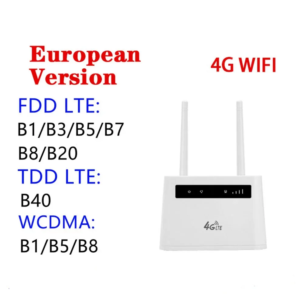 BAJEAL ​ Router 4G Router CAT4 LTE Router Wifi Wirelress 150Mbps con slot per scheda SIM Antenna staccabile ad alto guadagno Display LCD NUOVO