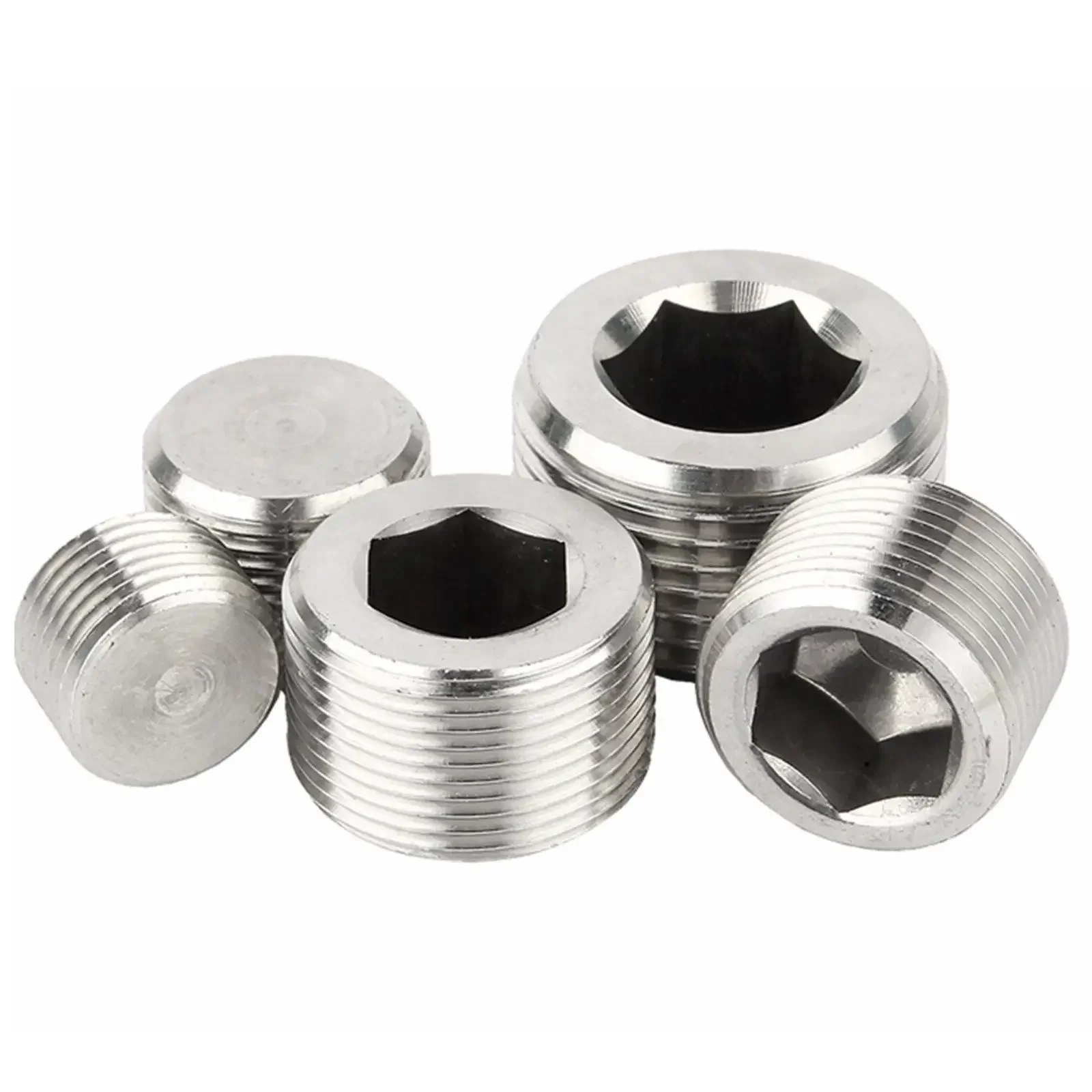M8-M24 Metrik Pria SS304 Countersunk Akhir Plug Internal Hex Socket Head Fitting