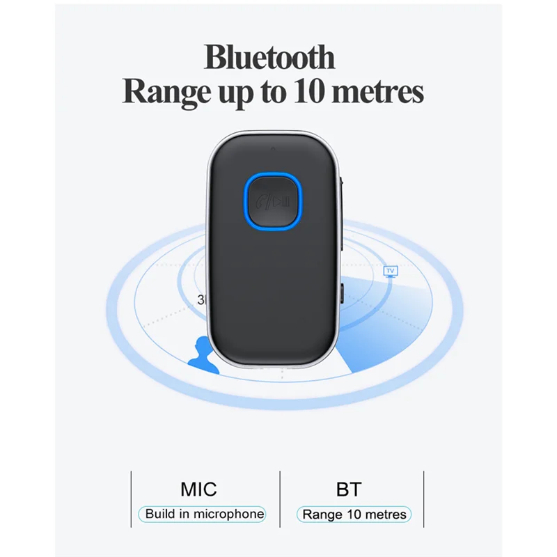 Bluetooth 5.0 Audio Transmitter Receiver 2 in 1 3.5Mm Audio AUX Adapter for Car TV Headphone Speaker Audio Music