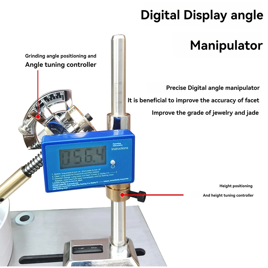 Digital Display Gem Grinding Machine Jewelry Jade Face Ring Grinding Machine Speed Grinding and Polishing Machine