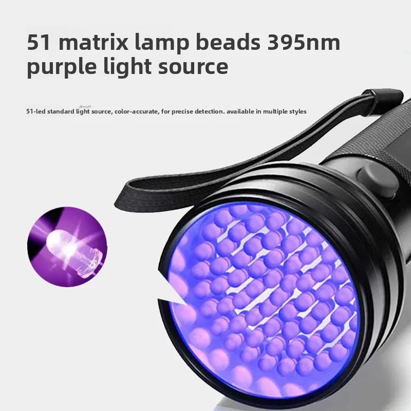 Mini Handheld 395nm UV Pen Light Portable Black Light Flashlight Banknote Anti-Counterfeit Detector Lamp