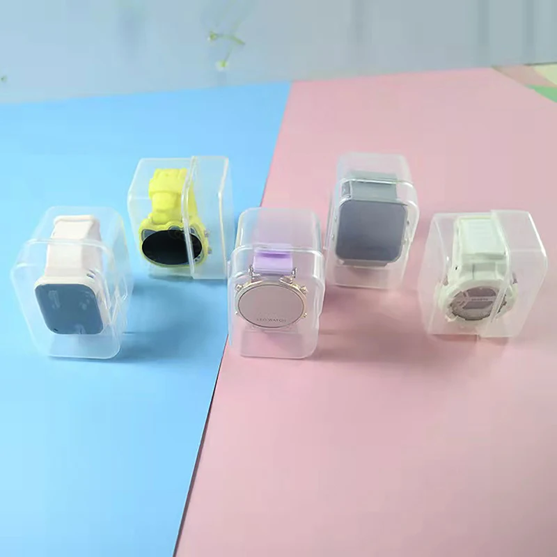Transparent Box Plastic Watch Display Storage Holder Case Adult Children's Smart Watch Protective Boxes Organizer
