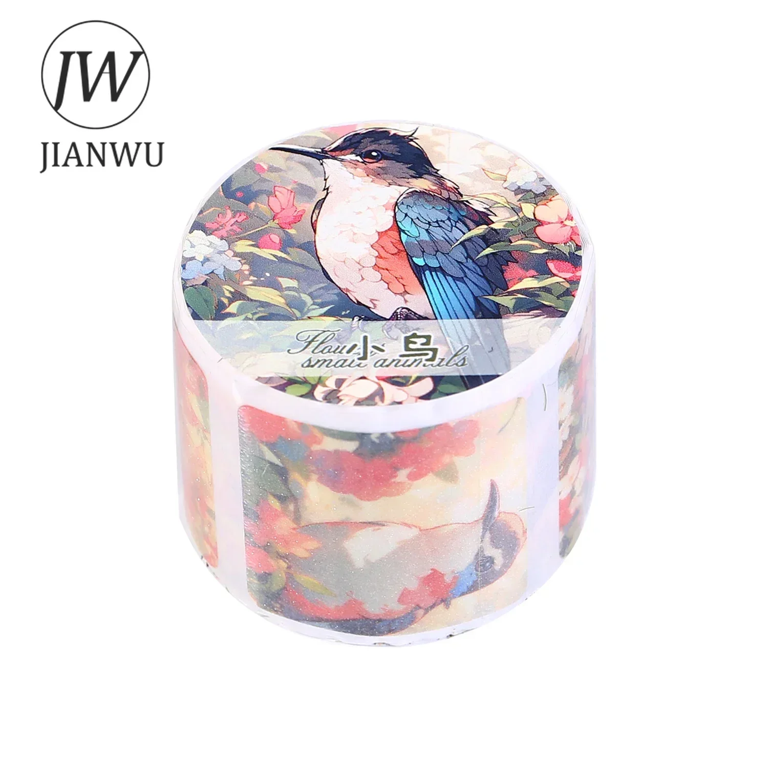 JIANWU 34mm*200cm Flower Small Animals Series Kawaii Cats Material Collage Waste Washi Tape Creative DIY Journal Stationery