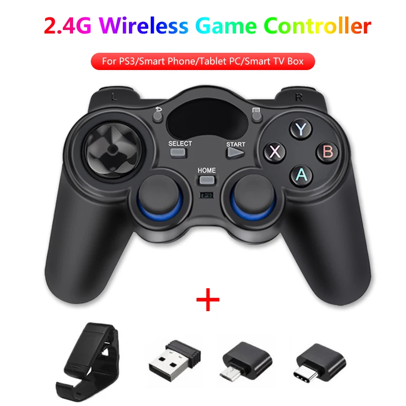 2.4GHz Wireless Gamepad Game Controller Joystick For Android TV Box With USB Receiver For PS3/SmartPhone Tablet PC Smart TV Box