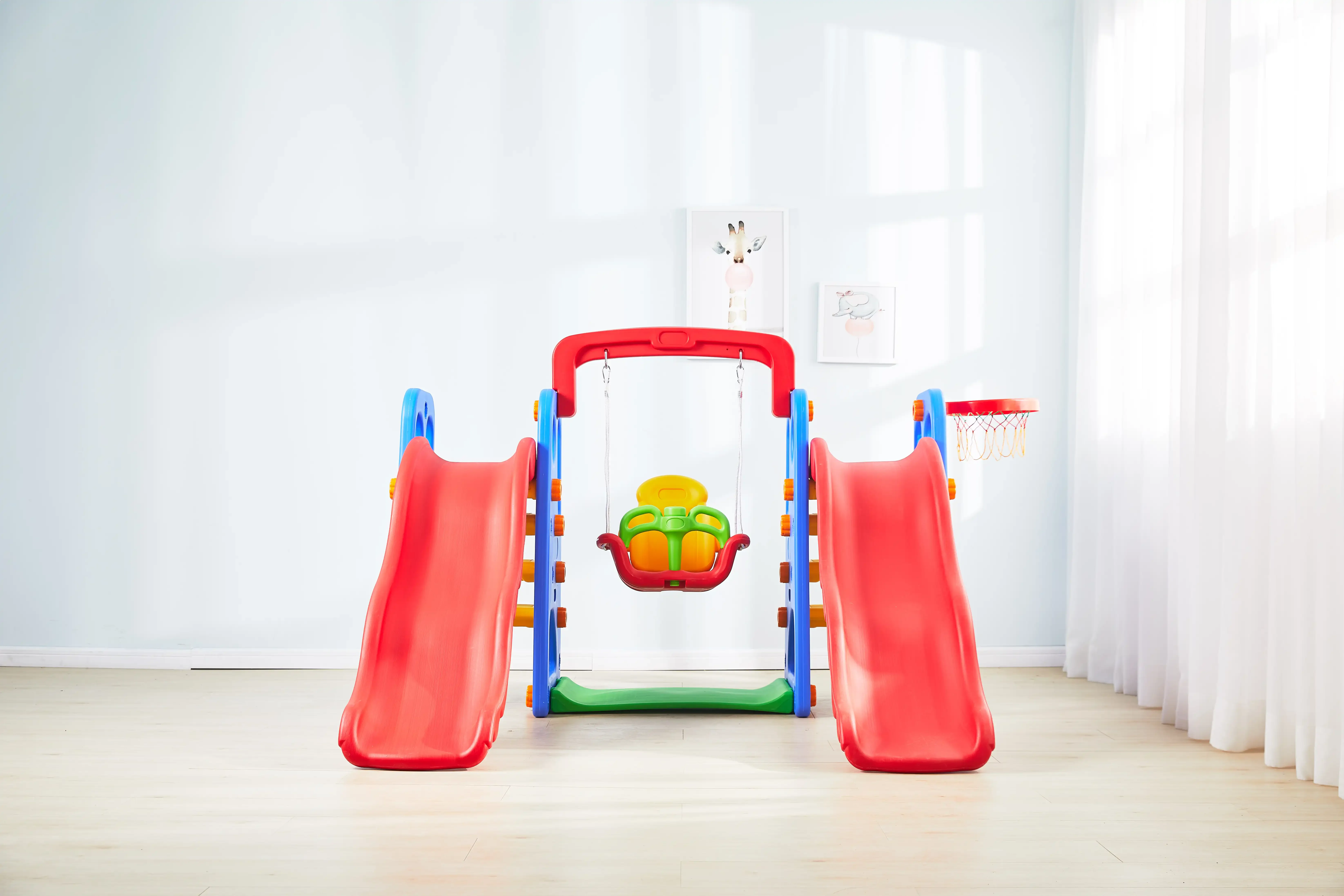 2026 High Quality Indoor and Outdoor Multifunctional Double Slide With Swingpromote sales