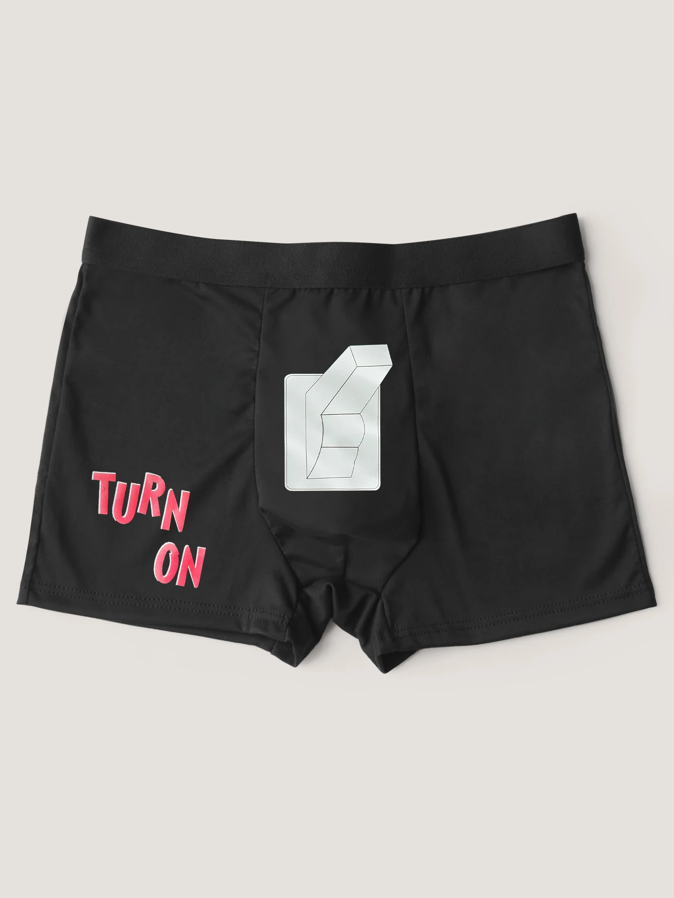 Mens Big and Tall Performance Underwear with Turn on Lick Me Prints Boxer Brief Sexy Breathable No Fly Short