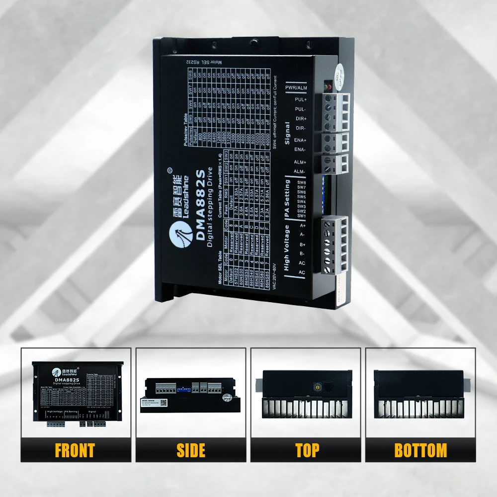 Leadshine Microstep Motor Driver DMA882S Suitble for 57 86 Stepper Motor Nema23 34 Supply Voltage 20-80V DC 2.7-8.2A