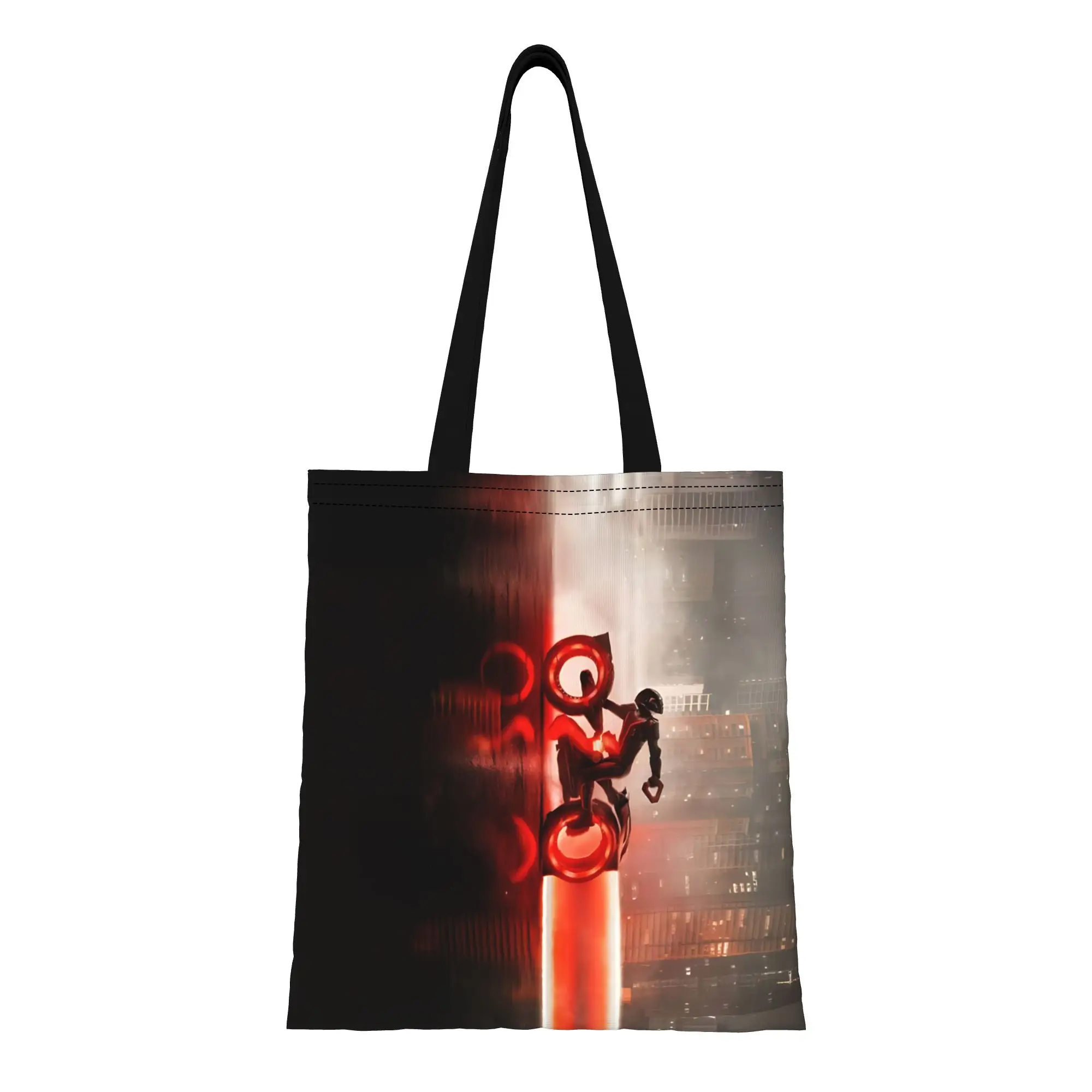 

Холщовая сумка-тоут Horizon Line, 1 шт., холщовая сумка-тоут Tron, идеально подходит для покупок, продуктов, путешествий и активного отдыха.