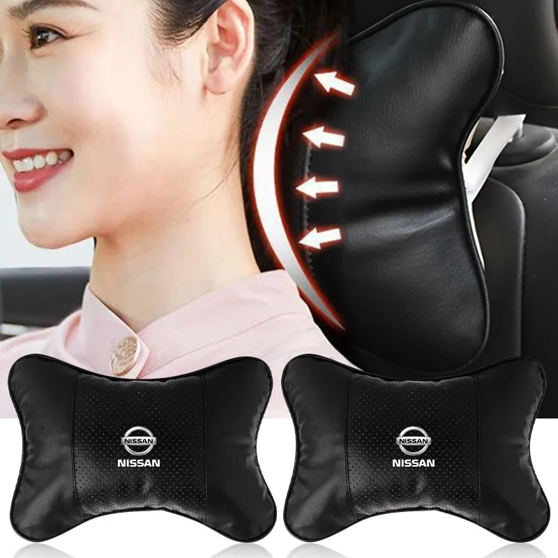 

Car Neck Pillows Car Headrest Cushion Support Seat Accessories For Nissan Nismo GTR Tiida Sylphy Teana X Trail Wheel Center Caps