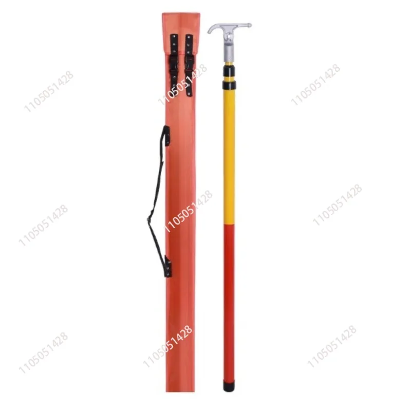 

Triangle Fiberglass FRP High Voltage Telescopic Hot Stick Operating Rod for Electric Power 3-10M