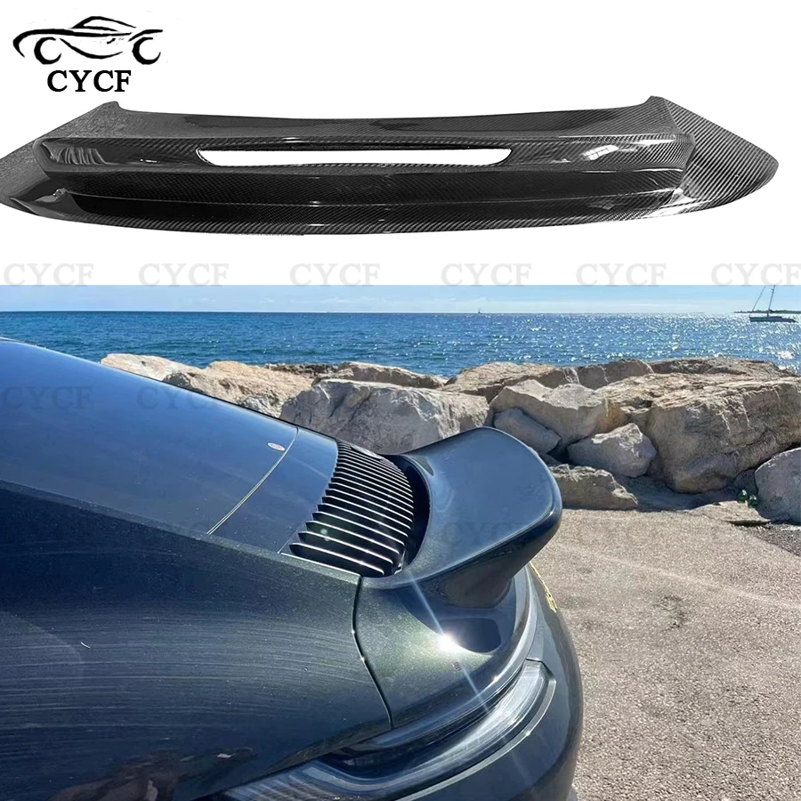 For Porsche 911 992 High quality Carbon Fiber Spoiler Tail fins Rear Trunk Guide Wing Rear Wing Upgrade Body Kit