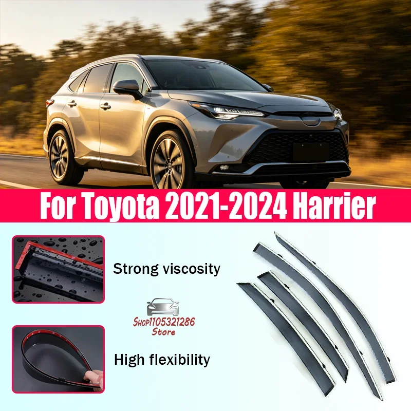 

Для Toyota Harrier 2021-2024: Защитный дефлектор на окно автомобиля от дождя, светоотражающий, водонепроницаемый