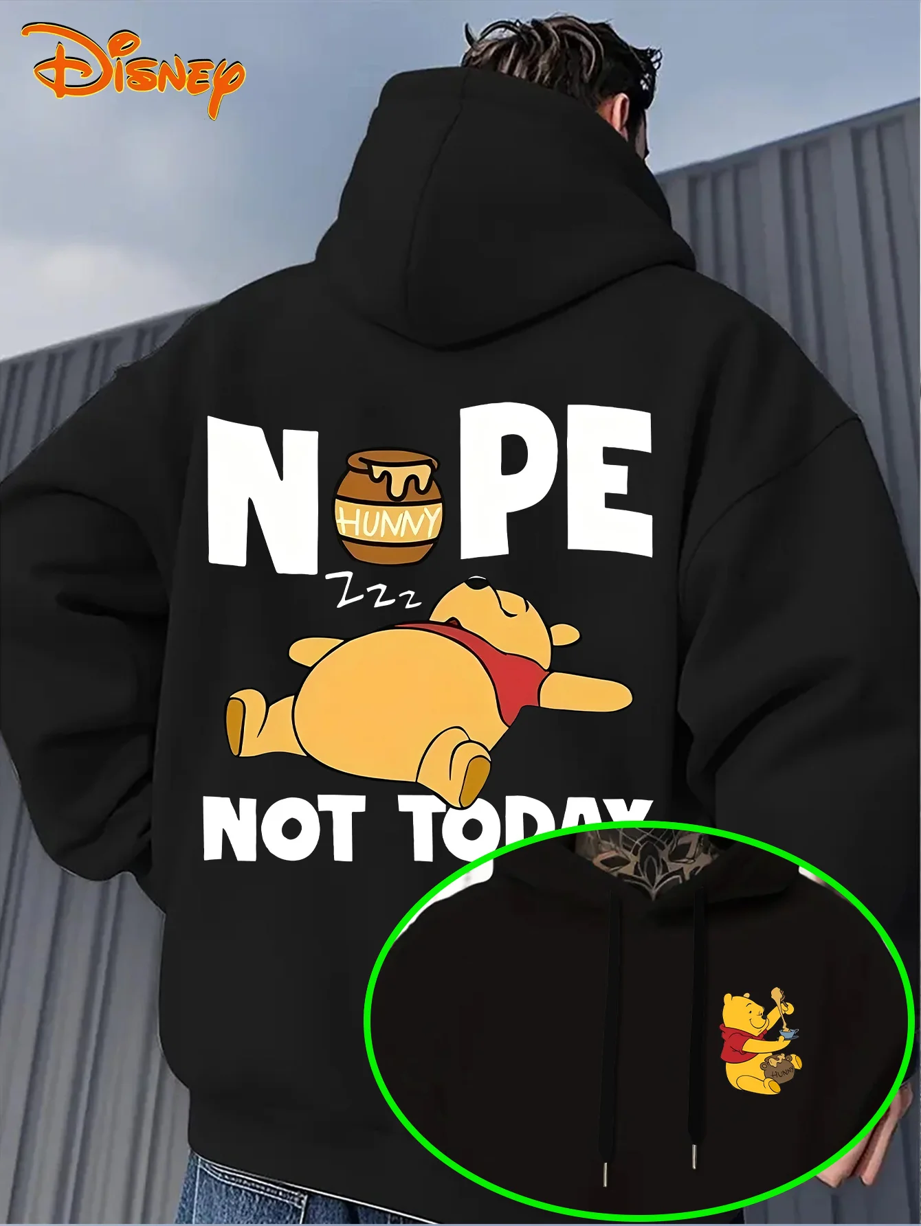 

Disney Winnie The Pooh Pattern Men's Hoodie Autumn Winter Casual Unisex Pullover Sweatshirt Tracksuit Clothing Hoody Oversized