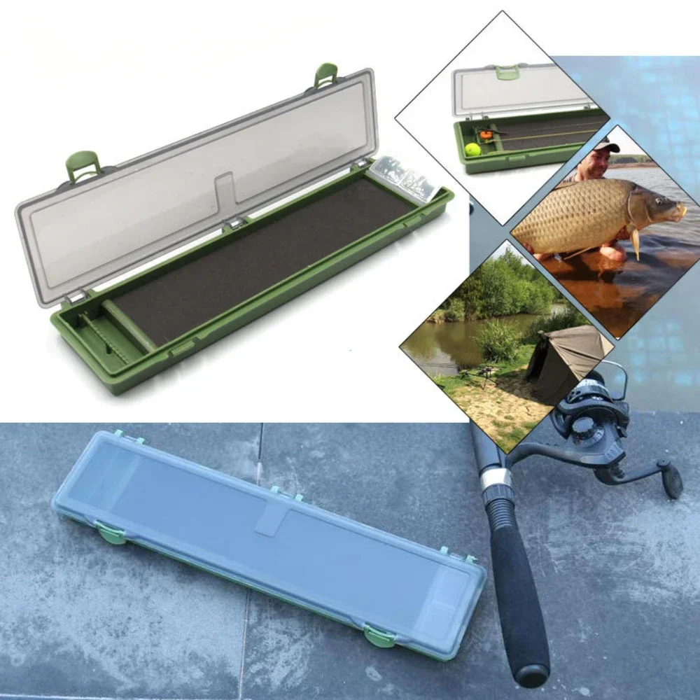 Carp Fishing Tackle Box Stiff Hair Rig Board with Pins Carp Fishing Rig Box Wallet Rig Storage Box