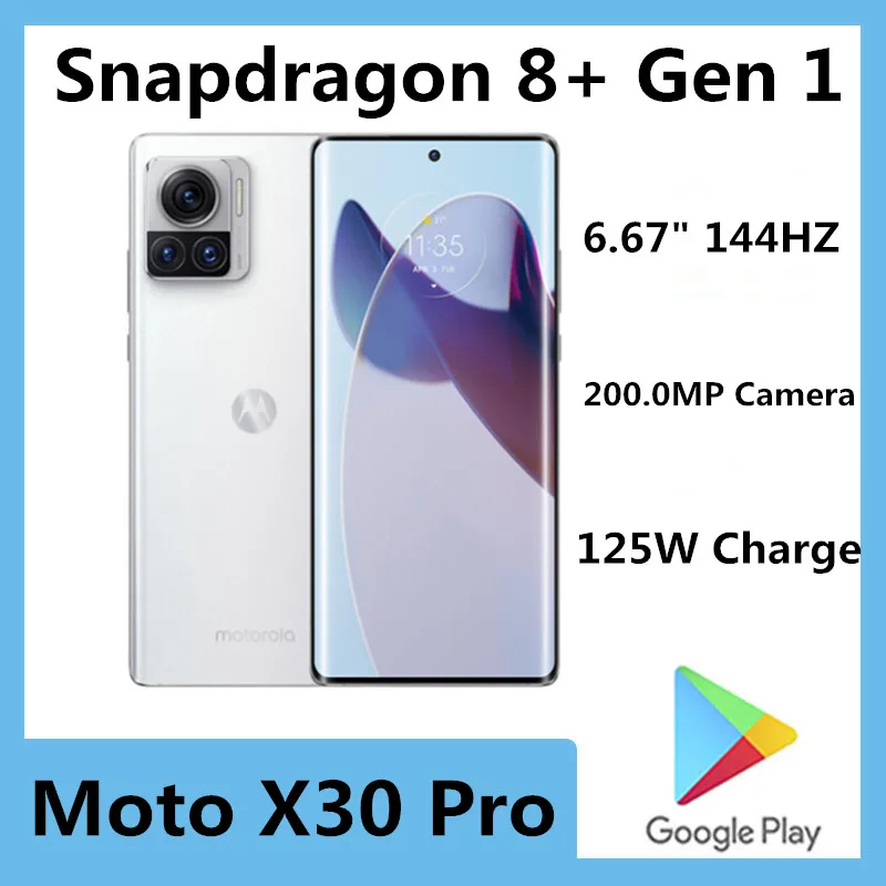 Original Motorola Moto X30 Pro Mobile Phone Snapdragon 8+ Gen 1 Android 12.0 Face ID 6.67