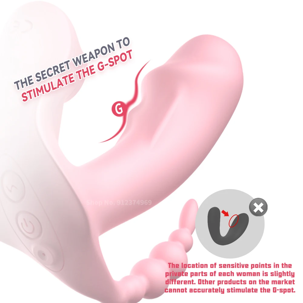 3 IN 1 Sucking Vibrator Panties for Women Vibrating Sucker Anal Vagina Clitoris Stimulator Wearable Oral Suction Erotic Sex Toys