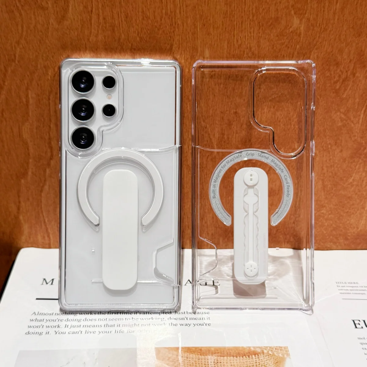 Luxuriöser Kartenhalter Transparent für Magsafe Magnetische Handyhülle für Samsung S26 S25 S24 Plus Ultra Halterung Vollständiger Stoßfester Schutz – Detail 8