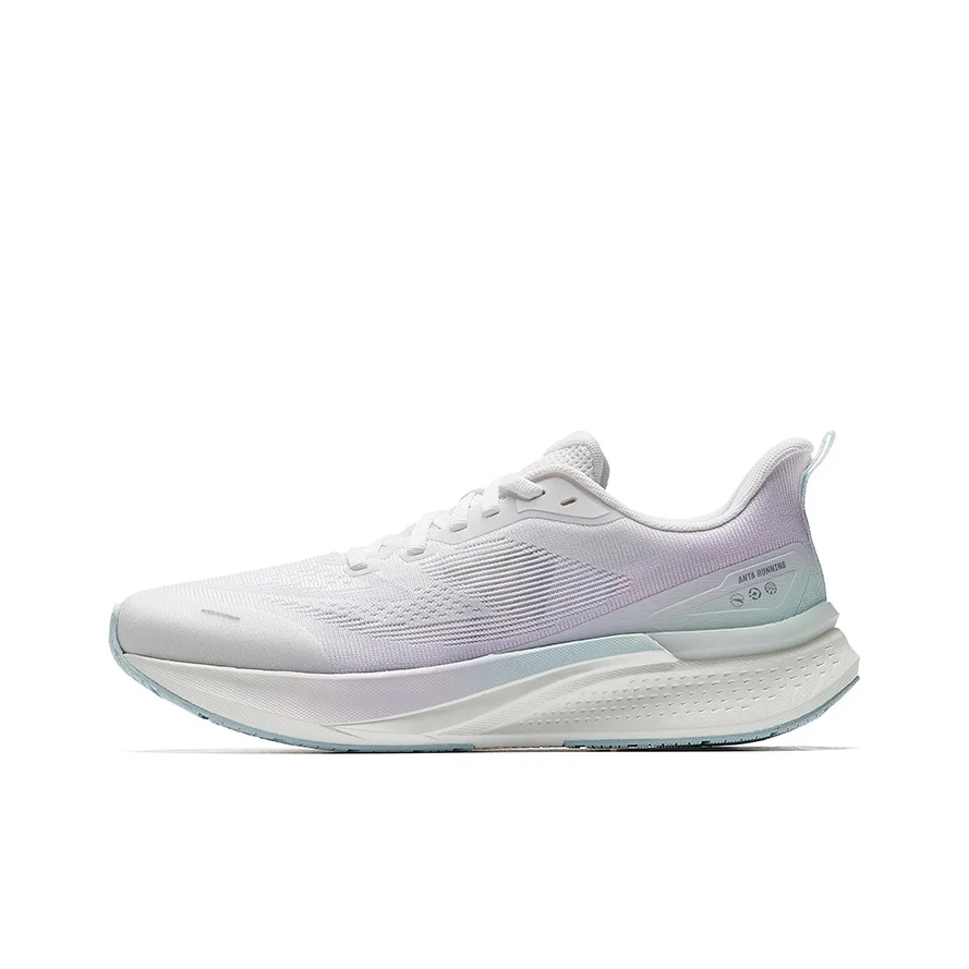 

Anta Hydrogen Run 7 Slip Resistant Abrasion Resistant Low top Casual Running Shoes Women's White Purple 122525541-3