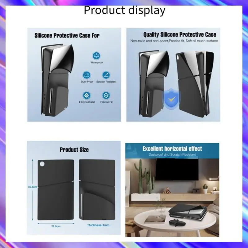 

A24U For Playstation 5 Slim PS5 Slim Console Faceplate Protective Replacement ABS Hard Case Face Plates Cover Shell Panels