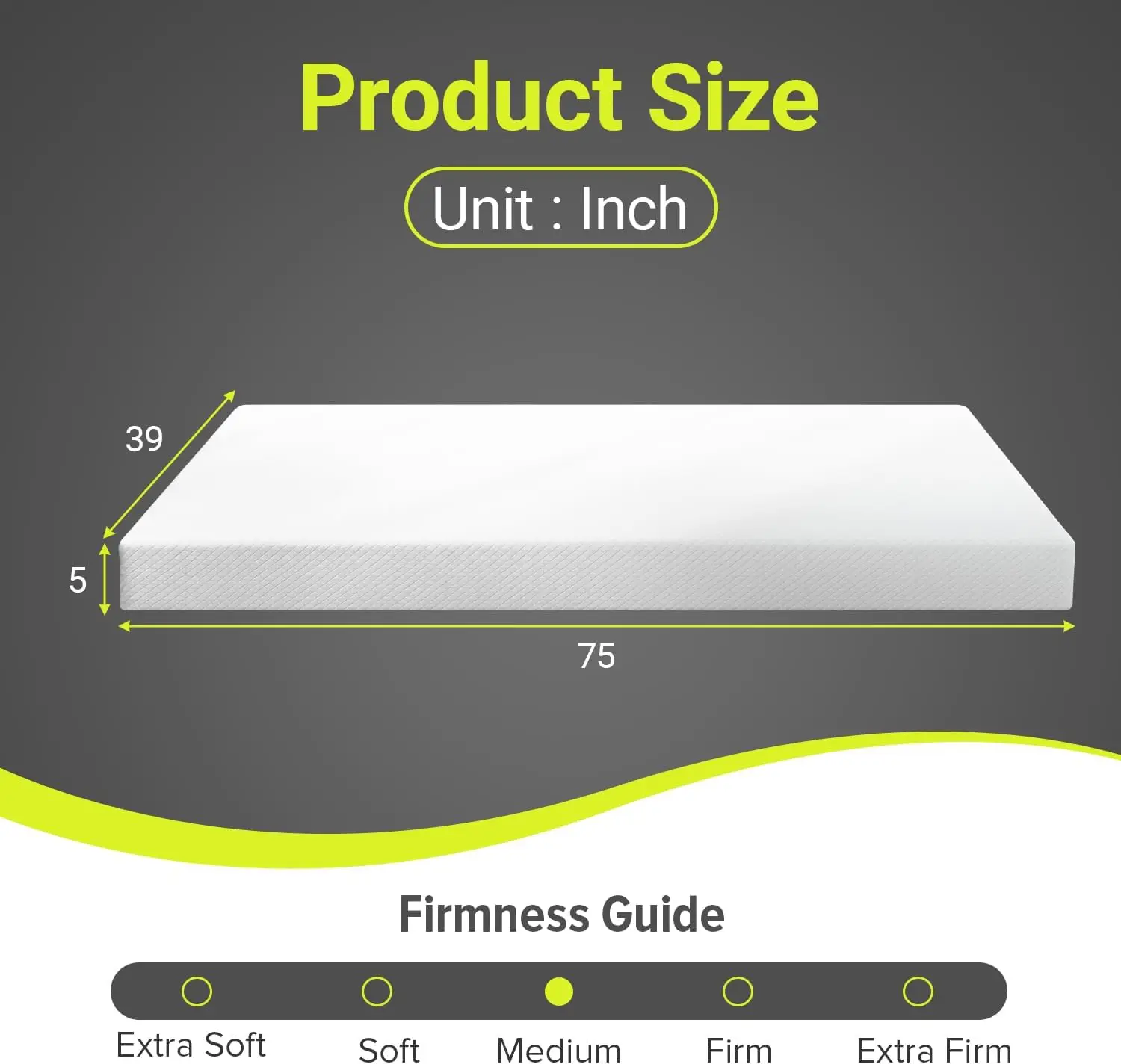 5 Inch Twin Mattress Memory Foam Mattress Gel Mattress Bed-in-a-Box CertiPUR-US Certified for Cooler Sleep Pressure Relief