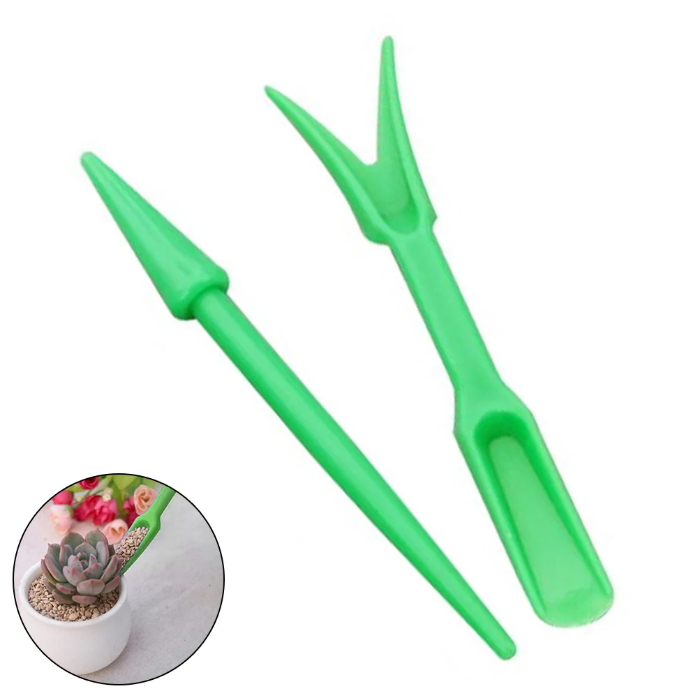 2pcs Green Plastic Seed Starters Seedling Digger Seedling Transplanter Garden Sowing for Seedlings Digging Holes Garden Seeding