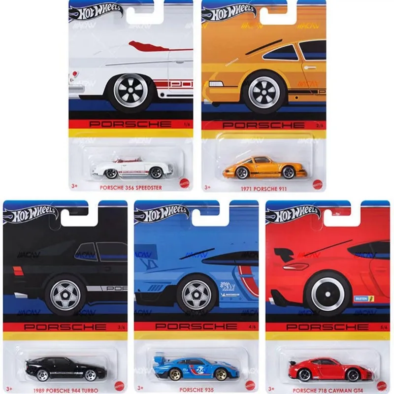 Hot Wheels Silver Label 356/911/944/935/718 1/64 Metal Die-cast Model Toy Vehicles